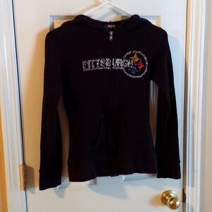 Like New! PITTSBURGH STEELERS Football Thermal Cotton Hoodie By SHORTY Sm/Med